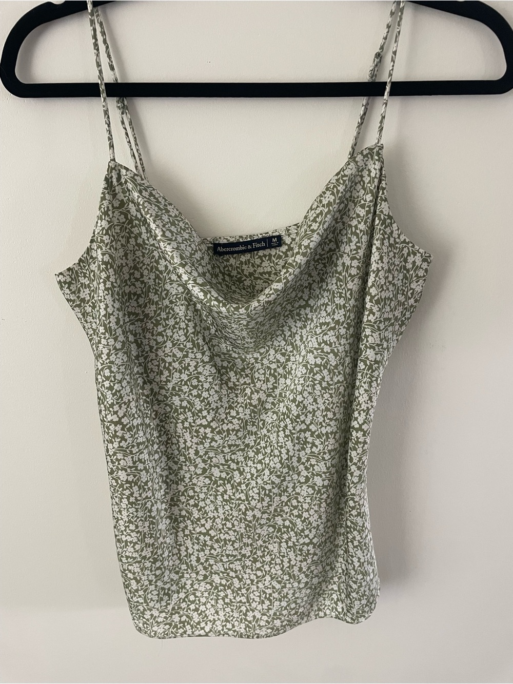 Abercrombie & Fitch Olive Green Floral Cowl Camisole